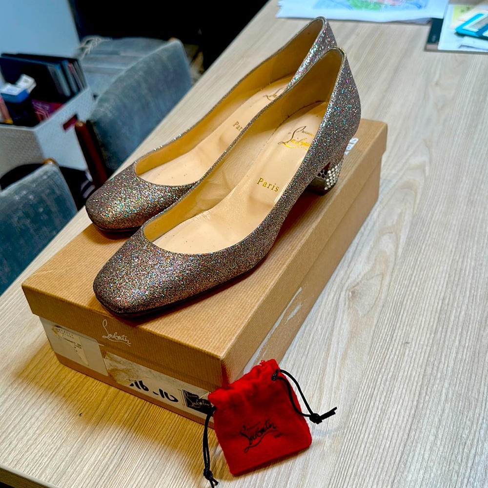 Christian Louboutin sparkly pumps